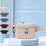 Trendy Waterproof Running Sports Fanny Pack Unisex Adjustable Strap Waist Bag Nylon Crossbody Belt Bag