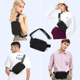 Lulu Sports Water-Resistant Fitness Fanny Pack 1pcs Customizable Logo Polyester Belt Bag Ready to Ship with Zipper Closure