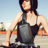 Men's Shoulder Bag Multifunction Anti Theft USB Messenger Pack Man Crossbody Cross Body Travel Sling Chest Bags Pack
