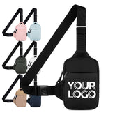 Mini Nylon Single Shoulder Bag Sport Shoulder Bag Custom Small Square Black Crossbody Messenger Bag With Logo