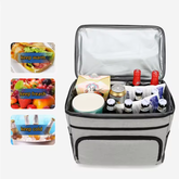 Oxford Lunch Cooler Bag Shoulder StrapInsulated for Office Travel Picnic Thermal Bag Soft Tote Cooler Box