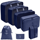 7pcs Set Multifunction Luggage Packing Cubes Fashion Bag Beautiful Travel Clothes Under Ware Organizer Bag