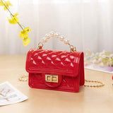 Jelly Crossbody Handbag for Kids Little Girl Purses with Zipper Closure and PVC Handbags Bolsas