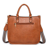 New Casual Retro Tote Bag for Women Fashionable and Versatile One Shoulder PU Leather Crossbody Bag Lady Style