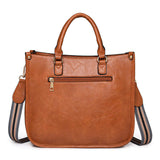 New Casual Retro Tote Bag for Women Fashionable and Versatile One Shoulder PU Leather Crossbody Bag Lady Style
