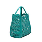 Tote Bag Large Capacity PVC Jelly Bag New Plastic Handheld Rectangle Beach Bath Wash Basket Hollow Cooling Shopping Basket