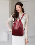 Fashion Softback Casual Custom Lightweight Girls Designer Outdoor Leather Backpack Pu Backpack School Bag