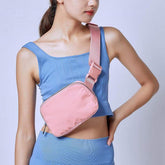 Nylon Crossbody Fanny Pack Bag Women Shoulder Belt Bag Pouch Canvas Sports Waterproof Waist Bag Pillow Polyester Oem