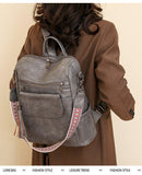 New Fashion Backpack Waterproof Women's Large Capacity Retro Single Shoulder Crossbody Bag Leisure Women's Backpack
