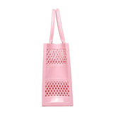 Tote Bag Large Capacity Summer PVC Jelly Open Closure DIY Beach Bag with Two Handles Waterproof for Women