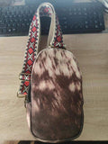 Fashionable Vegan Leather Leopard Crossbody Sling Bag for Women 2024 Custom Guitar Strap Shoulder Bags
