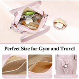 Women's Lightweight Crossbody Travel Duffel Bag Soft Weekend Overnight Gym Bag Polyester Lining Casual Tote for Sports Travel