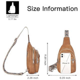 Leather Women's Retro Crossbody Bag Durable Waterproof Fashionable Summer Ladies' Shoulder Sling Chest Bag