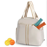 Premium Waterproof Racket Sports Tote – Professional PU Leather Gym Bag for Tennis, Badminton, and Pickleball with Multi-Compartment Storage