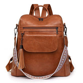 New Fashion Backpack Waterproof Women's Large Capacity Retro Single Shoulder Crossbody Bag Leisure Women's Backpack