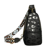 Waist Bum Chest Sling Crossbody Fanny Pack Leopard Guitar Strap Belt Bag Women 2024