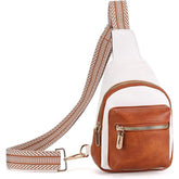 Cross Body Sling Bag for Women Adjustable Guitar Strap Fashionable Leather Belt Bag Fanny Pack Crossbody