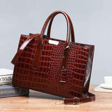 Crocodile Leather PU Fashion Large Ladies Crossbody Shoulder Bag Women Handbag Waterproof PU Women Square Handbag