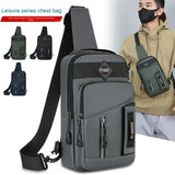 Latest Design Utility Men Double Side Multi-Pocket Organizer Crossbody Motorcycle Sports Travel Work Casual Chest Bag