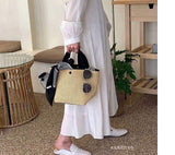 Luxury Bucket Countryside Straw Weaving Summer Sandal Vacation Knitted Beach Holiday Woven Bag Retro Leisure Portable Handbags