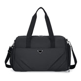 Large Capacity Nylon Pleated Business Trip Handheld Luggage Travel Bag Separate Shoe Compartment Fashionable Gym String Bags
