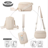 Chic Large-Capacity Fitness Belt Bag – Premium Waterproof Nylon Waist Pack featuring Multi-Functional Storage Pockets and Sophisticated Silhouette