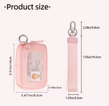 Popular Solid Color Multifunctional Portable Waterproof Clear ID Card Pocket Woman Small Nylon Zipper Money Purse Bag