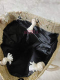 Woven Handbag Elegant Lace Tote Bag Large - Capacity Shoulder Bag
