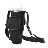 Outdoor Sports Neoprene Insulated Mug Sleeve Zipper Pocket Adjustable Strap 40oz Tote Water Bottle Custom Magnetic Gym Bag