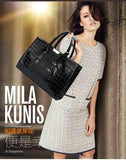 Crocodile Leather PU Fashion Large Ladies Crossbody Shoulder Bag Women Handbag Waterproof PU Women Square Handbag