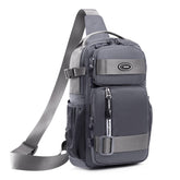 Men's Trendy Large-Capacity Nylon Waist Bag Personalized Shoulder Bag for Travel Cycling Hiking Work Commuting Sling Chest Bag