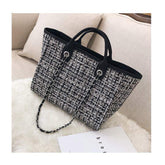 Womens Designer Cotton Canvas Tote Handbags Eco-Friendly Shopping Bag Large Tote Ladies Hand Bag