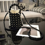 Small Group Foreign Style Dinner Package Summer Small Fresh fairy String Pearl Big Pearl Bucket Bag Girl
