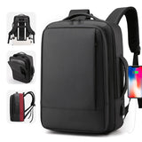 Large Capacity Multifunction Nylon Soft Fashion Black Waterproof USB Charger Backpack Anti Theft Smart Laptop Backpack Bag