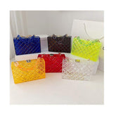 Summer Fashion Handbags for Women New Transparent Jelly Series with Shoulder Chain Ladies Purses