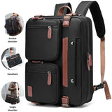 Men's Nylon Carrying Laptop Backpack Zipper Multi-Functional Sling Large Capacity Business Travel Sports Tote Bag
