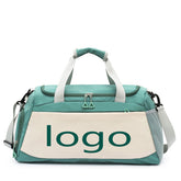 Fashion Large Capacity Portable Travel Bag Lightweight Gym Bag With Shoes Compartment pink Sports Fitness Bag