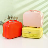 14-Inch Small Fashionable Makeup Case Mini Suitcase Zipper Closure ABS PU Storage Box Handbag Waterproof Logo Gift Bag