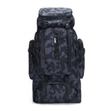 Men's Outdoor Camping Travel Bag Waterproof USB Charging Backpack Geometric Casual Mountaineering Tactical Style Camouflage