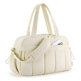 Bag Large Capacity Travel Sports Bags with Toiletry Shoe Compartment Portable Women's Quilted Weekend Duffle Bag