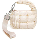 Makeup Pouch Custom Mini Handheld Storage Small Wrinkle Cloud Plaid Cotton Nylon Zipper Closure Casual Bags