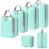 6-Piece Set Sport and Fashion Packing Cubes Organizer Bags Large Travel Bags with Zipper Closure