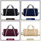 Customized Logo Denim Polyester Lining Wet Dry Separation Single Shoulder Sports Gym Bag for Yoga Dance Outdoor Use Bags & Cases