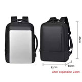 High Quality New Expandable Waterproof Zipper Letter Computer Backpack Large Capacity Travel Unisex Business Bag 17.3inch