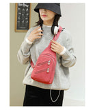 Hot Selling Various Colors Custom logo Women Single Shoulder Backpack Chest Bag for Girls