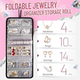 Travel Waterproof Cosmetic Storage Bag Zipper Closure 4 Detachable Boxes Jewelry Polyester Toiletry Makeup Case