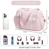 Women's Lightweight Crossbody Travel Duffel Bag Soft Weekend Overnight Gym Bag Polyester Lining Casual Tote for Sports Travel