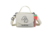 Fashion Canvas Animal Prints Small Square Zipper Closure Single Strap Casual Women Luxury Shoulder Tote Handbag Korean Version