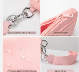Popular Solid Color Multifunctional Portable Waterproof Clear ID Card Pocket Woman Small Nylon Zipper Money Purse Bag