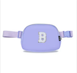 Chic Letter-Print Fitness Waist Bag – Premium Waterproof Nylon Crossbody Sling with Secure Zippered Storage for Modern Gym Use